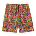Colorful Hippie Peace Signs Print Men's Swim Trunks