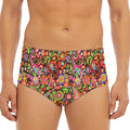 Colorful Hippie Peace Signs Print Men's Triangle Swim Briefs