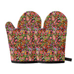 Colorful Hippie Peace Signs Print Oven Mitts