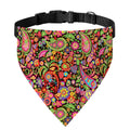 Colorful Hippie Peace Signs Print Over The Collar Dog Bandana