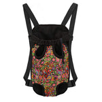 Colorful Hippie Peace Signs Print Pet Carrier Backpack
