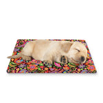 Colorful Hippie Peace Signs Print Pet Cooling Mat Cover
