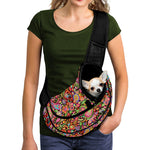Colorful Hippie Peace Signs Print Pet Sling Carrier