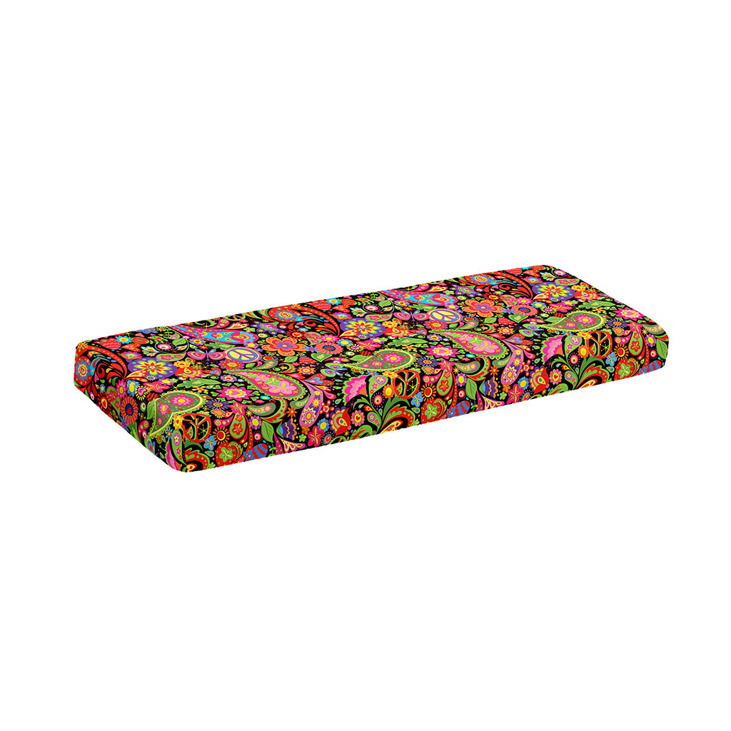 Colorful Hippie Peace Signs Print Piano Keyboard Cover