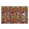 Colorful Hippie Peace Signs Print Placemat
