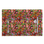 Colorful Hippie Peace Signs Print Placemat
