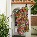 Colorful Hippie Peace Signs Print Polyester Flag