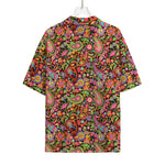 Colorful Hippie Peace Signs Print Rayon Hawaiian Shirt