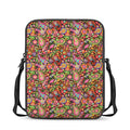 Colorful Hippie Peace Signs Print Rectangular Crossbody Bag