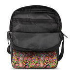 Colorful Hippie Peace Signs Print Rectangular Crossbody Bag