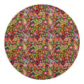 Colorful Hippie Peace Signs Print Round Blanket