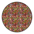 Colorful Hippie Peace Signs Print Round Floor Mat