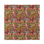 Colorful Hippie Peace Signs Print Silk Bandana