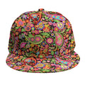 Colorful Hippie Peace Signs Print Snapback Cap