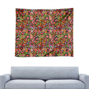 Colorful Hippie Peace Signs Print Tapestry