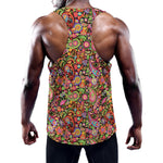Colorful Hippie Peace Signs Print Training Tank Top