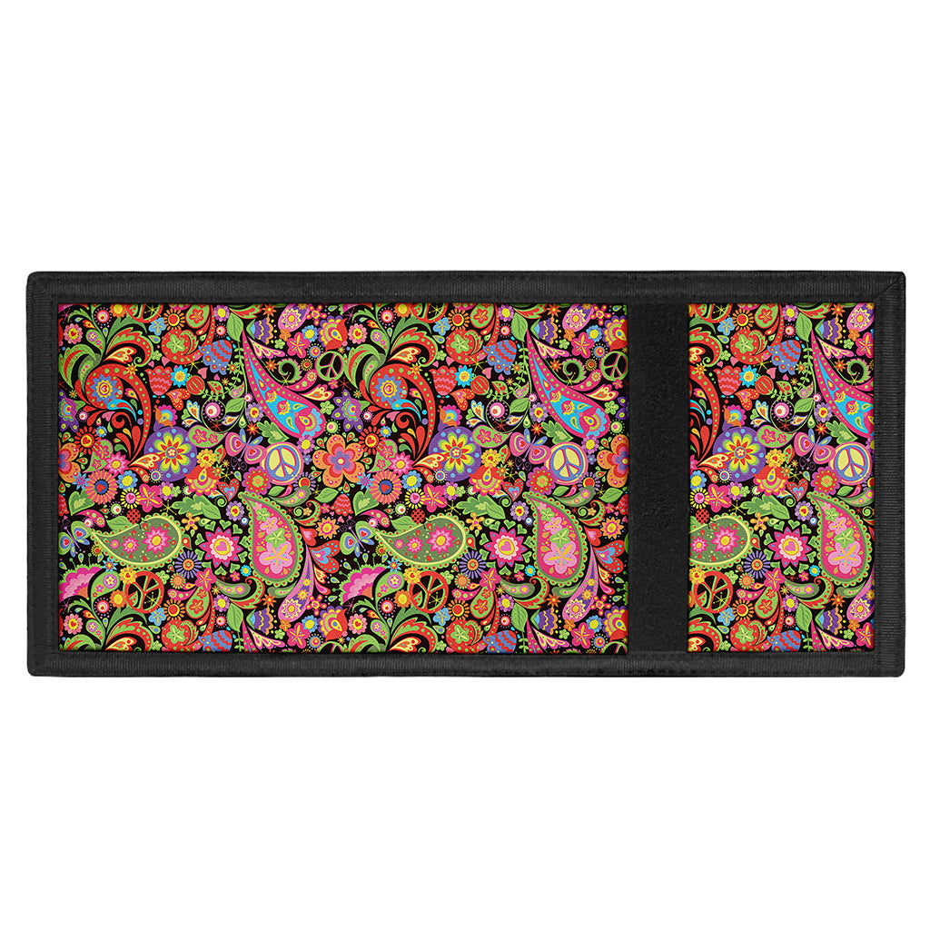 Colorful Hippie Peace Signs Print Trifold Wallet
