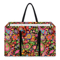 Colorful Hippie Peace Signs Print Utility Tote Bag