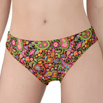 Colorful Hippie Peace Signs Print Women's Panties