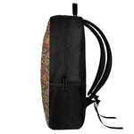 Colorful Hippie Peace Symbols Print 17 Inch Backpack