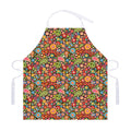Colorful Hippie Peace Symbols Print Adjustable Apron