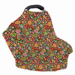 Colorful Hippie Peace Symbols Print Baby Seat Cover