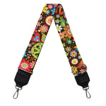 Colorful Hippie Peace Symbols Print Bag Strap