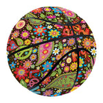 Colorful Hippie Peace Symbols Print Basketball