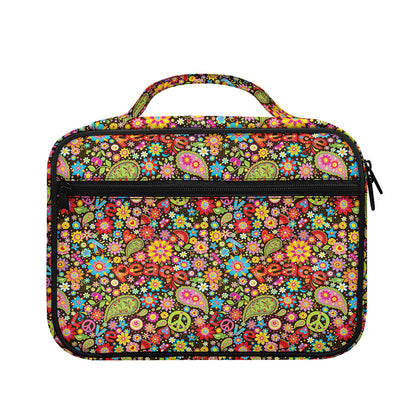 Colorful Hippie Peace Symbols Print Briefcase Bible Bag