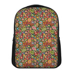 Colorful Hippie Peace Symbols Print Casual Backpack