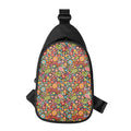 Colorful Hippie Peace Symbols Print Sling Bag