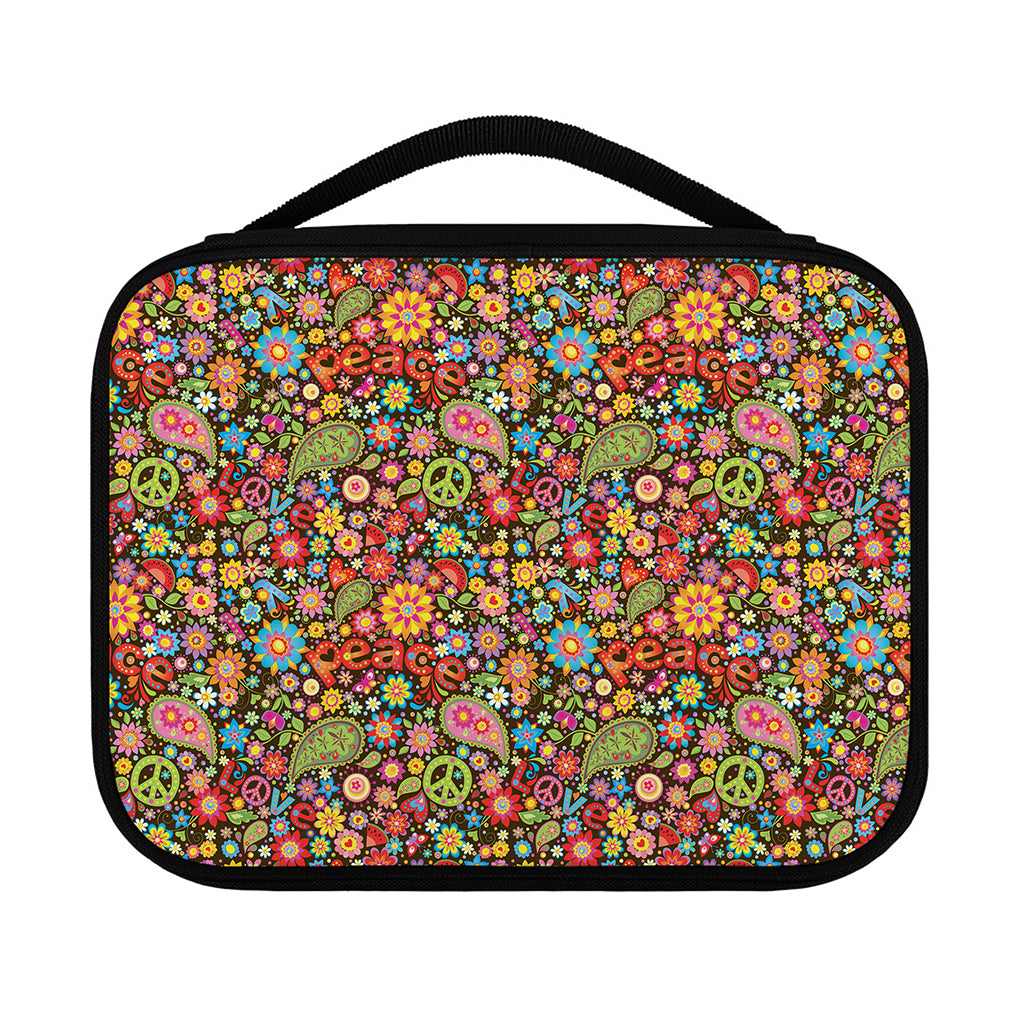 Colorful Hippie Peace Symbols Print Classic Bible Case