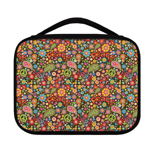 Colorful Hippie Peace Symbols Print Classic Bible Case