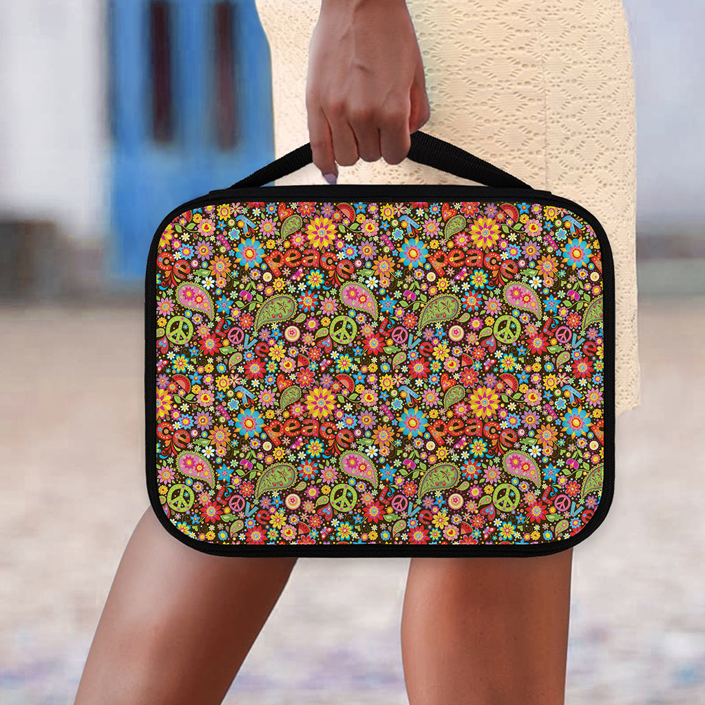 Colorful Hippie Peace Symbols Print Classic Bible Case