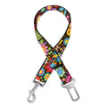 Colorful Hippie Peace Symbols Print Dog Seat Belt