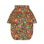 Colorful Hippie Peace Symbols Print Dog Zip Up Hoodie