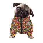 Colorful Hippie Peace Symbols Print Dog Zip Up Jacket