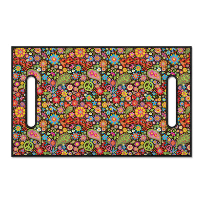 Colorful Hippie Peace Symbols Print Golf Cart Seat Cover