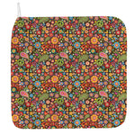 Colorful Hippie Peace Symbols Print Hand Towel