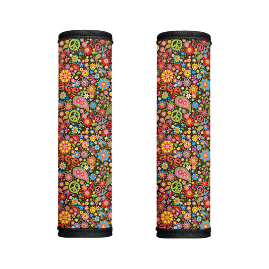 Colorful Hippie Peace Symbols Print Handle Covers