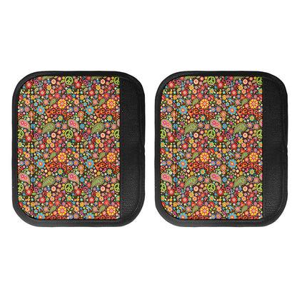 Colorful Hippie Peace Symbols Print Handle Covers