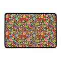 Colorful Hippie Peace Symbols Print Kitchen Mat