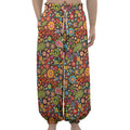 Colorful Hippie Peace Symbols Print Lantern Pants