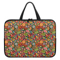 Colorful Hippie Peace Symbols Print Laptop Sleeve With Handle