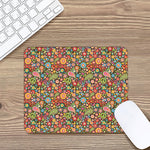 Colorful Hippie Peace Symbols Print Mouse Pad