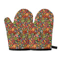 Colorful Hippie Peace Symbols Print Oven Mitts