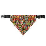 Colorful Hippie Peace Symbols Print Over The Collar Dog Bandana
