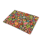 Colorful Hippie Peace Symbols Print Pet Cooling Mat Cover