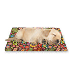 Colorful Hippie Peace Symbols Print Pet Cooling Mat Cover