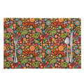 Colorful Hippie Peace Symbols Print Placemat